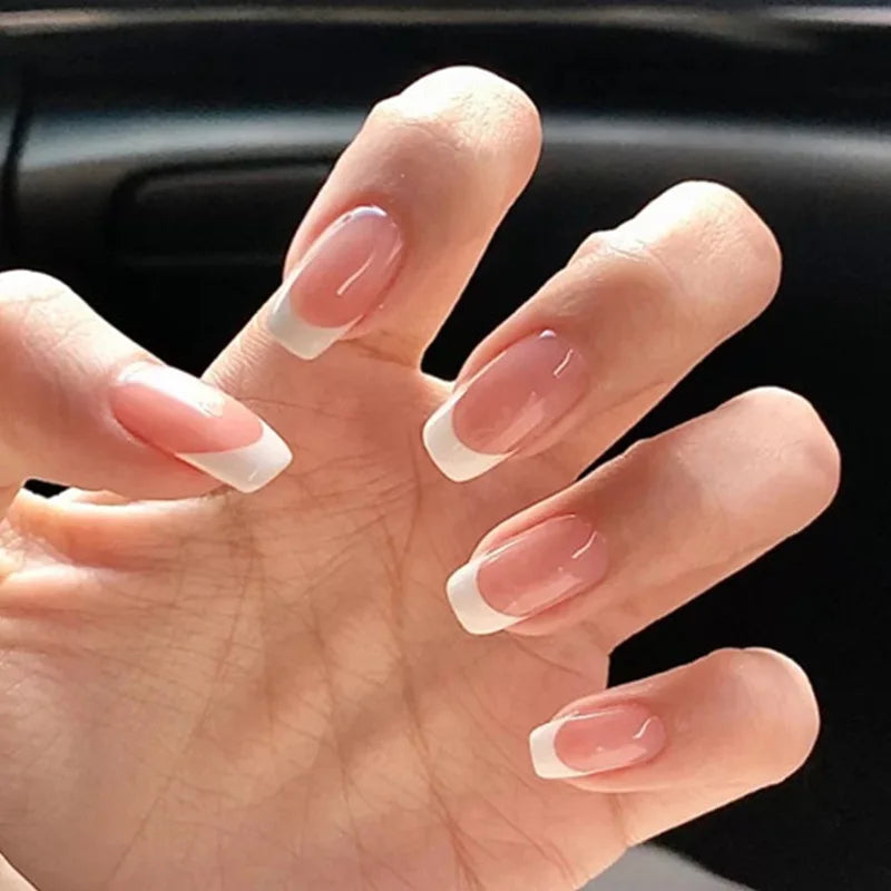 Classic White French Tip Press On Nails