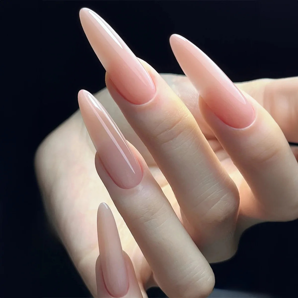Glossy Sheer Blush Nude Press On Nails