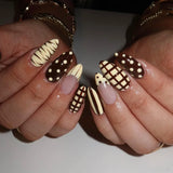 Gold Crosshatch Dot