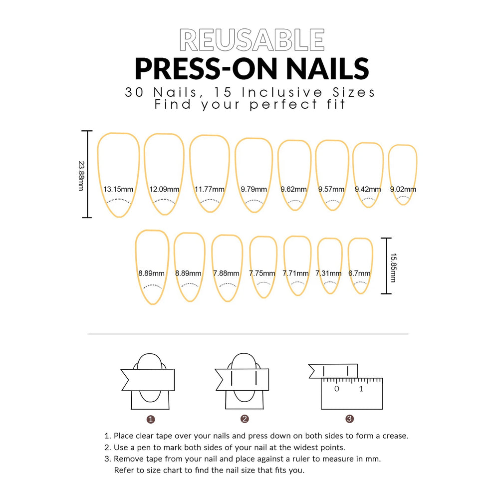 Red Lips Print Wine French Press-On Nails – Almond, 30 Pcs