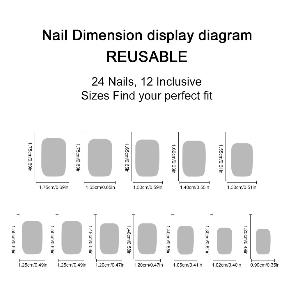 Short fake nails for women dark green white colors with golden golden Four-leaf clover square shape full cover press on nail art