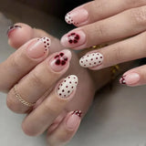 Wine Polka Flower