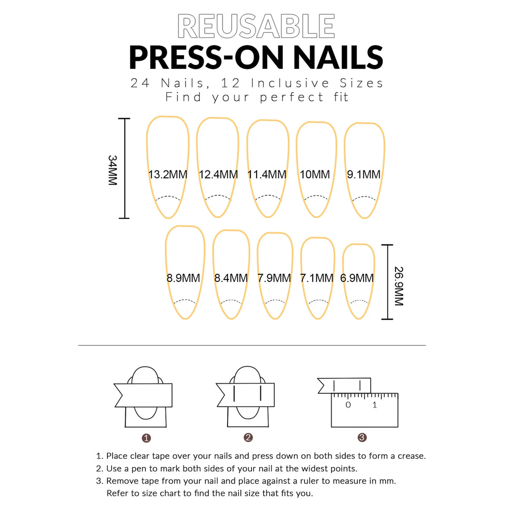 Black Polka Dot Lace 3D Bow Press-On Nails – Almond, 24 Pcs