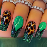 Green Leopard Glitter