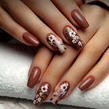 Brown Floral Nude