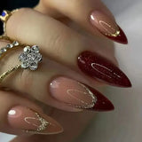 Burgundy Gold Glitter