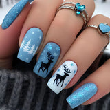 Blue Reindeer Snow