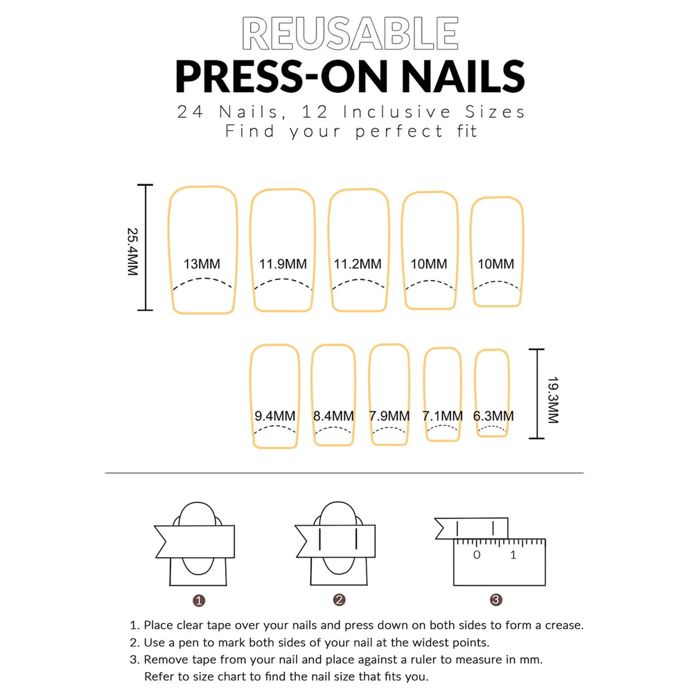 Dark Black French Metal Bow Press-On Nails – Almond, 24 Pcs
