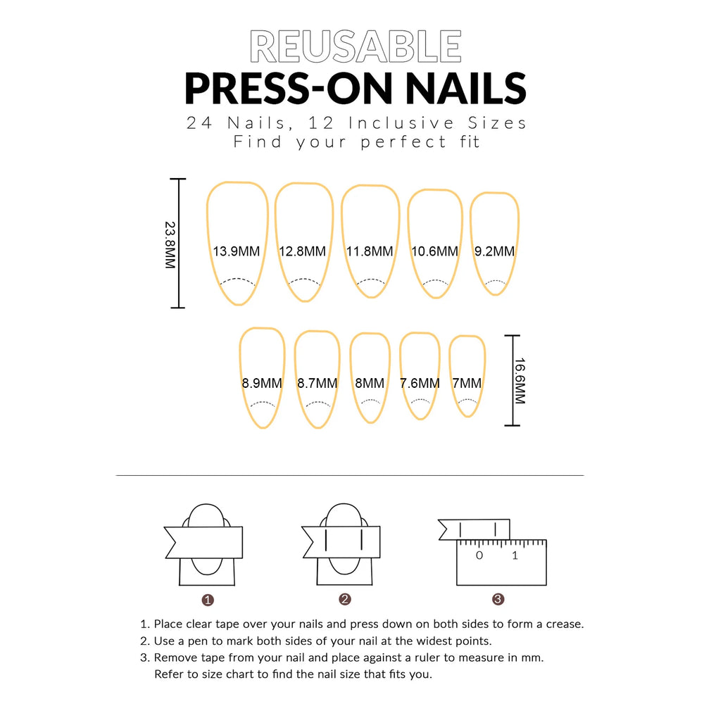 Black & Purple Spider Web Punk Press-On Nails – Almond, 24 Pcs
