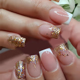 Gold Glitter French