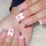 Pink Bow White Tip