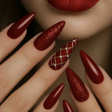 Red Glitter Argyle