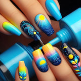 Blue Sunset Sea