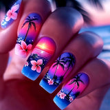 Purple Sunset Palm