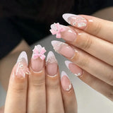 3D White Flowers
