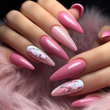 Pink Floral Almond