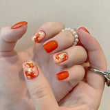 Orange Floral Pearl