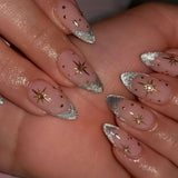 Nude Silver Star Glitter