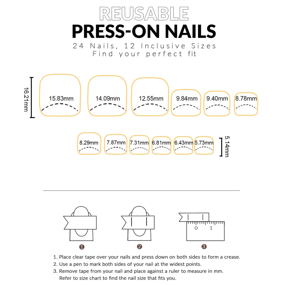 Glossy Cat-Eye French Press-On Toenails – Short Square, 24 Pcs