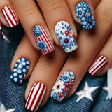 Blue Star Stripe Floral
