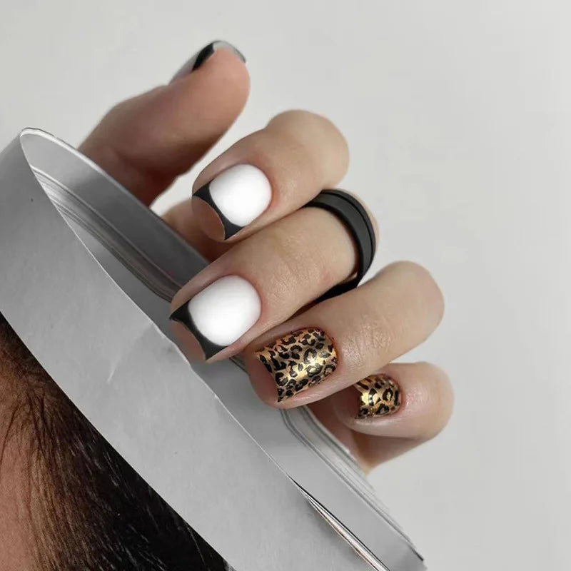 Coffee Brown Leopard Almond Ballet Press-On Nails – Fall/Winter, Short/Medium/Long