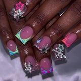 Pink Green Star