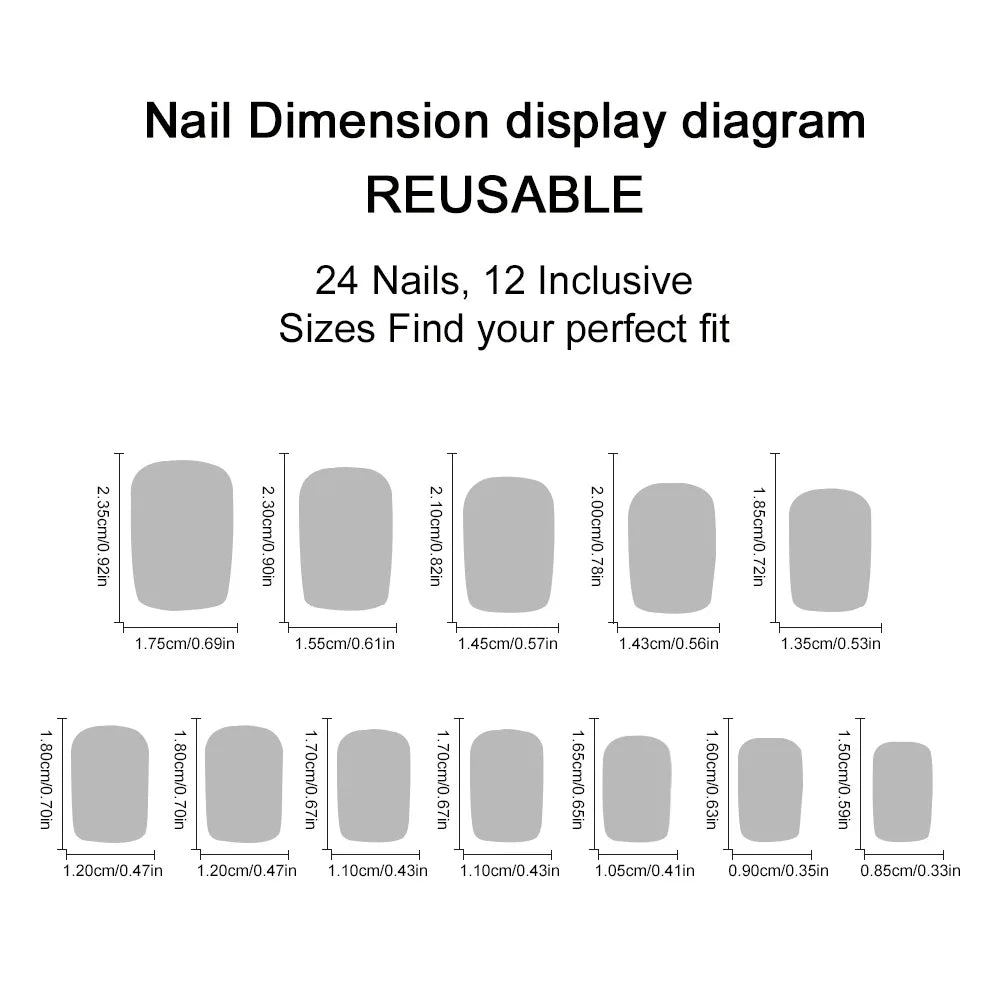 Medium fake nails for women Nude red square nail tips french style glossy cat eyes full cover press on false nail art set