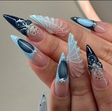 Navy Lace Stiletto