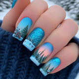 Blue Winter Forest