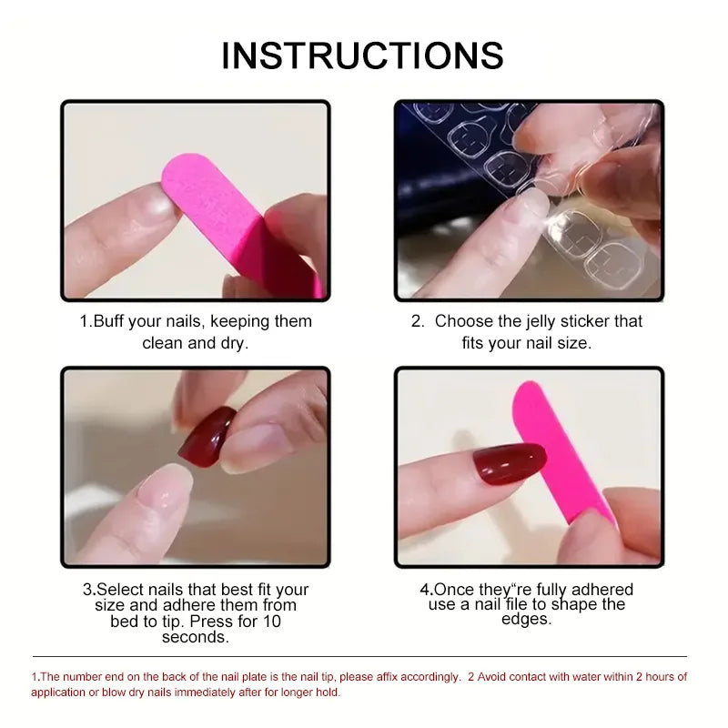 Y2K Star Chain Polka Dot Press-On Nails – Long Stiletto, 24 Pcs