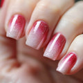 Short Medium fake nails for women girls Gradient purple pink blue flame Desert Sunset Cactus Y2K Square tips press on false nail