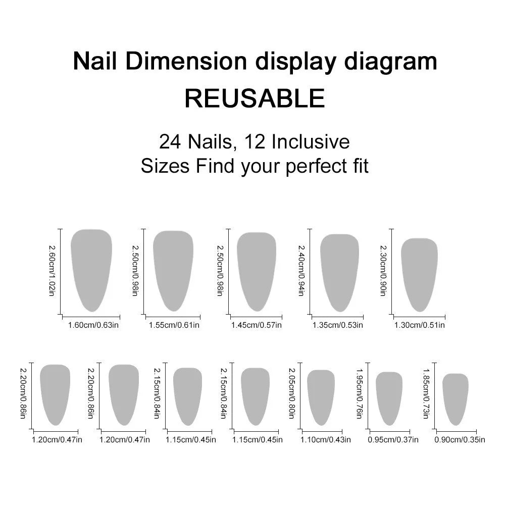 Cute Cartoon Black Cat 3D Press-On Nails – Almond, 24 Pcs