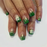 Green Glitter Clover