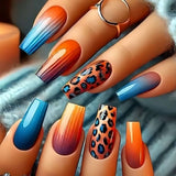 Blue Orange Leopard