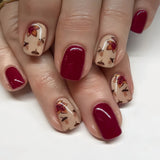 Burgundy Floral Sheer