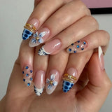 Blue Plaid Flower