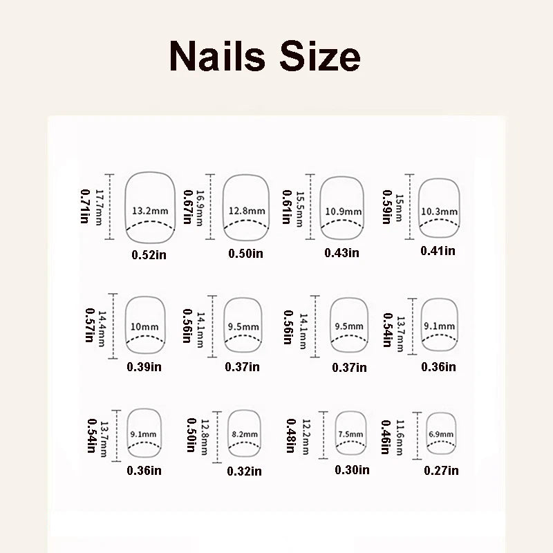Short square fake nails for women girls nude red nail tips with red white Milk graffiti print full cover press on false nail set