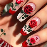 Red Rose Green Leaf