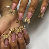 Gold Glitter Tips