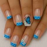 Blue Dot French Butterfly