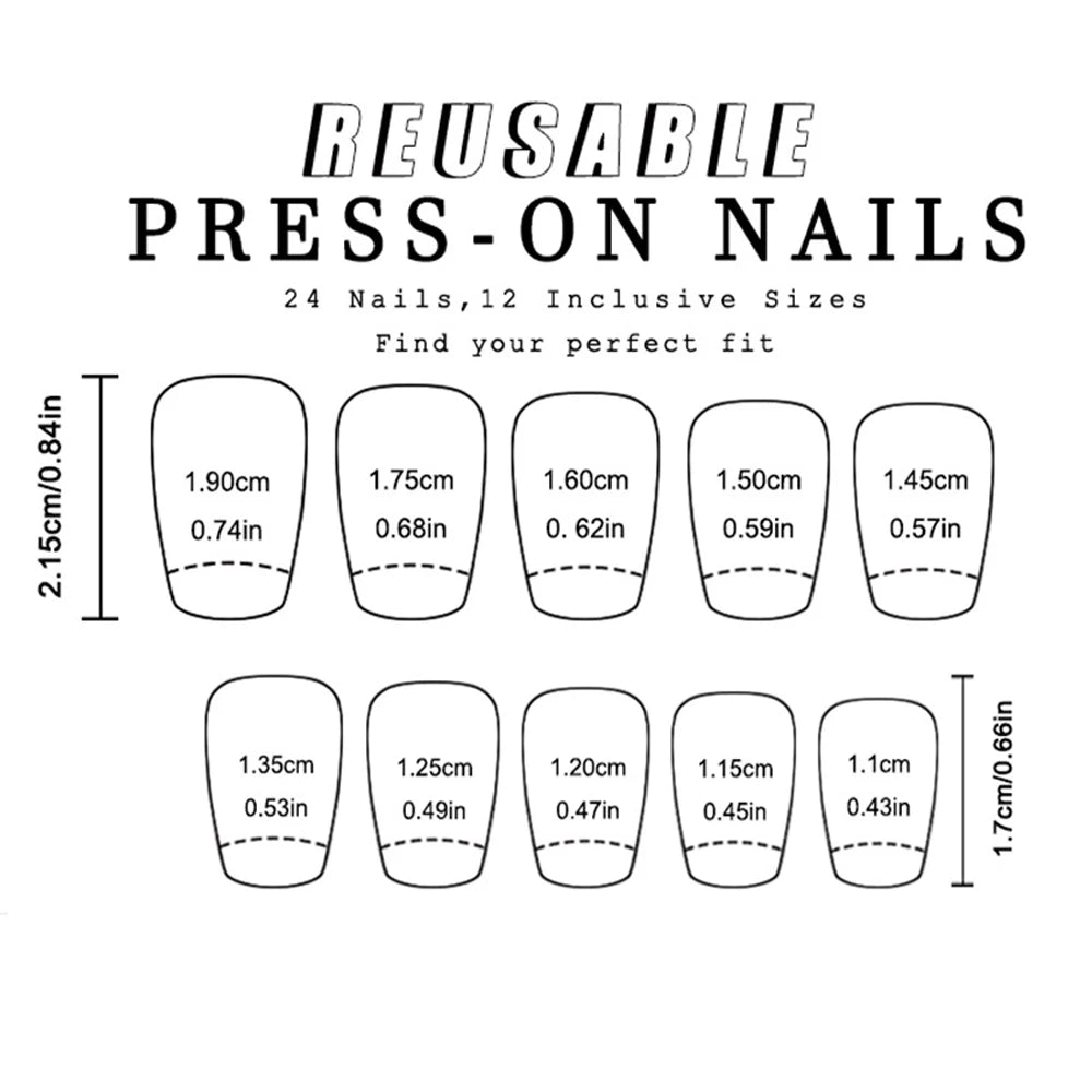 Gradient nude pink fake nails for women Square shape nail tips with silver glitters full cover press on Artificial Nails set