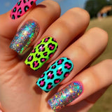 Neon Leopard Glitter