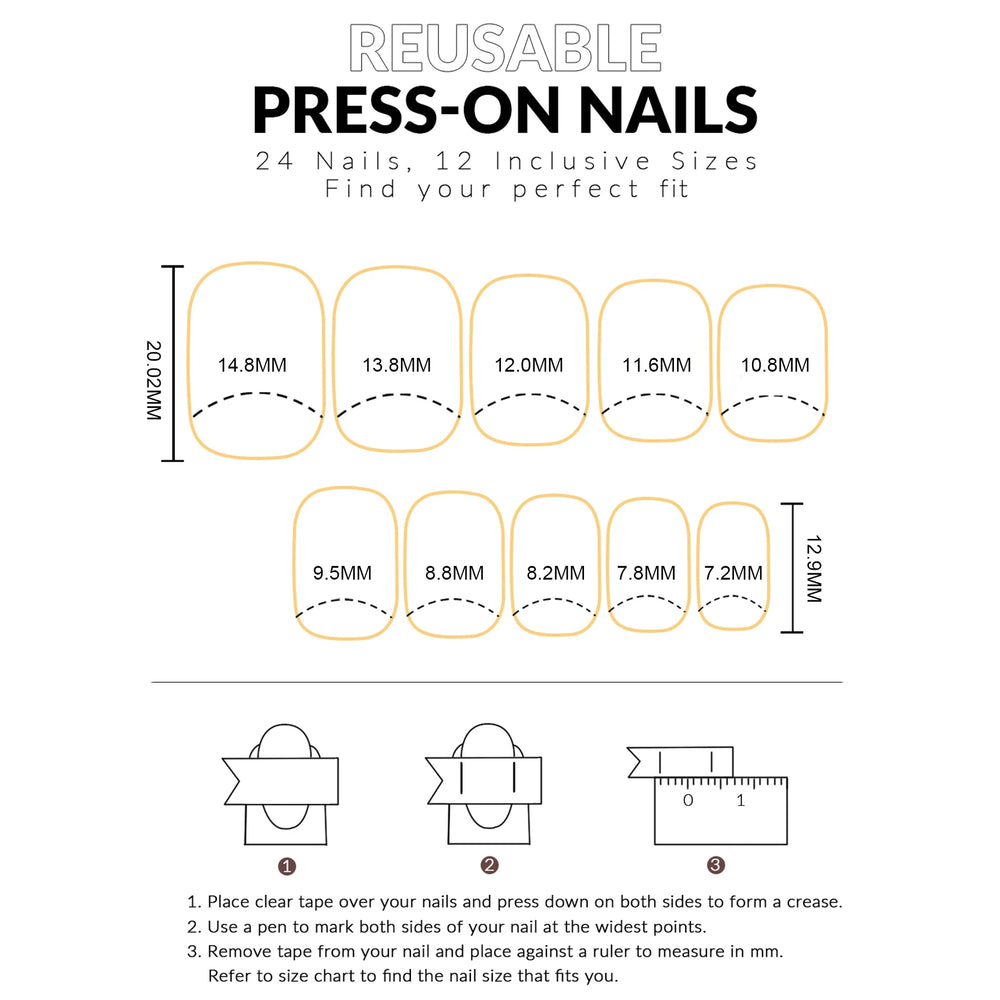 Wine Red Smudged Flower Gold Bead Press-On Nails – Short Square, 24 Pcs