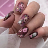 Plum Floral Gold