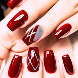 Burgundy Silver Glitter