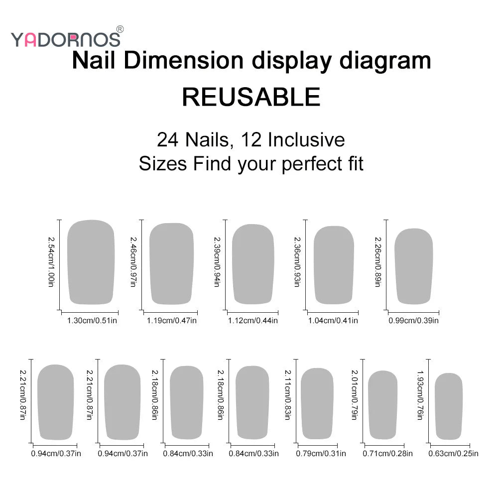 Rainbow Star Zebra French Y2K Press-On Nails – Almond, 24 Pcs