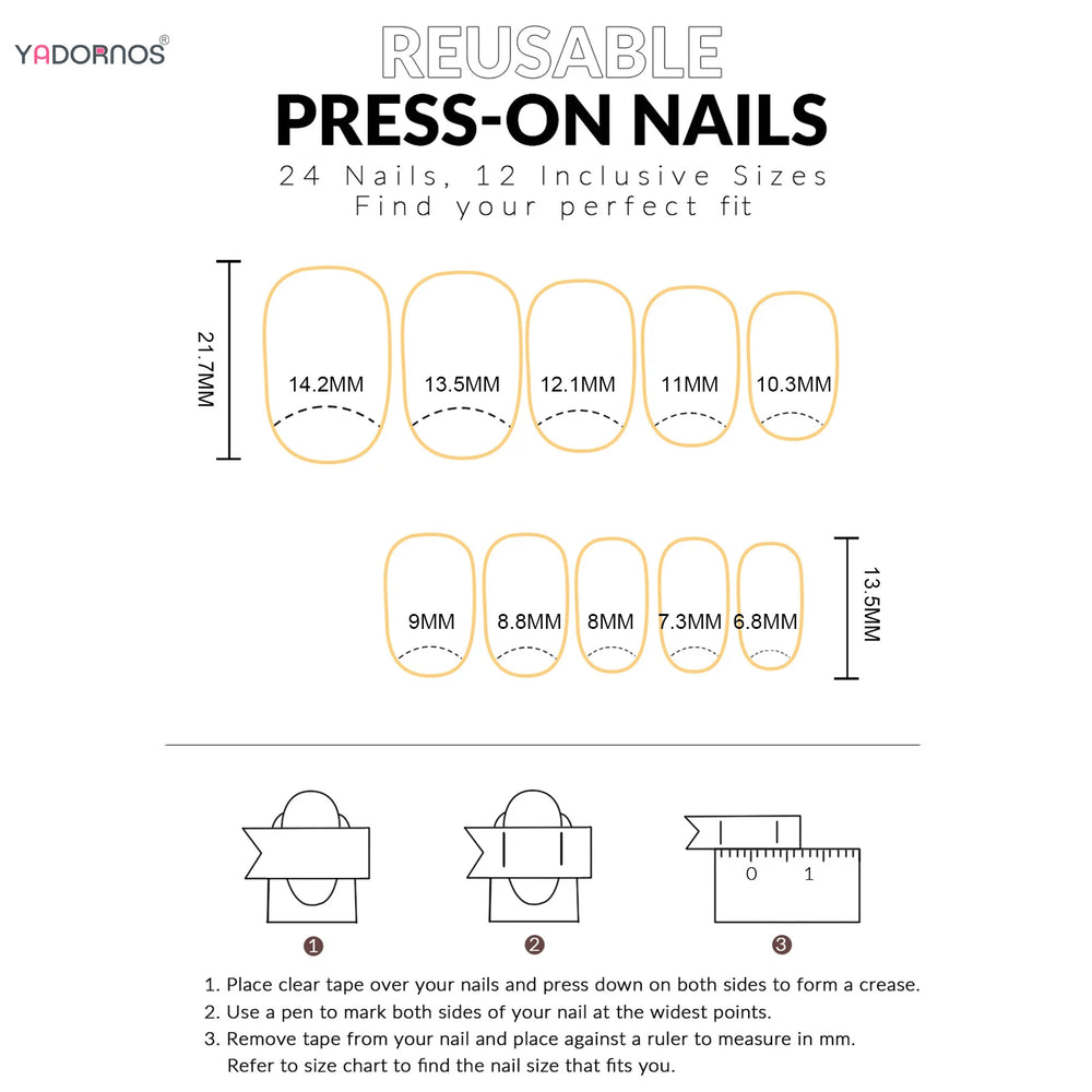 Sweet Pink Flower Gold Stripe Press-On Nails – Short Almond, 24 Pcs