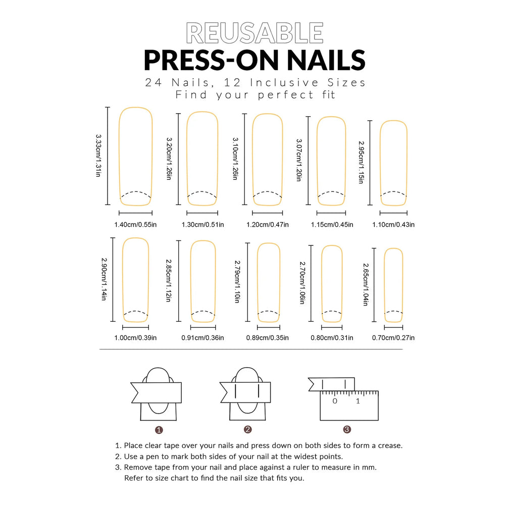 Rose Gradient Party Cosplay Press-On Nails – Long, 24 Pcs