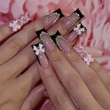 Black Tip Pink Bow