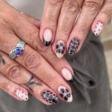 Black Flower Polka